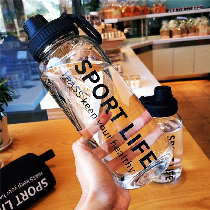 ポータブルスポーツガラス瓶,大容量,700ml/1000ml - Outdoor Sport Glass Water Bottle のレビューと価格