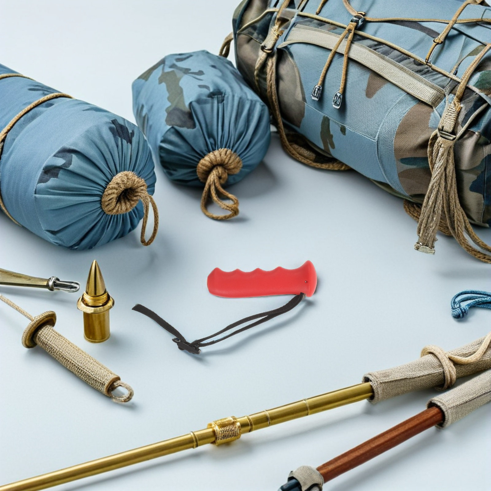 赤い杖ハンドルグリップ交換用、人間工学に基づいたウォーキング - Outdoor Sport Climbing Gear のレビューと価格
